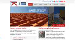 Desktop Screenshot of kidderroofing.com