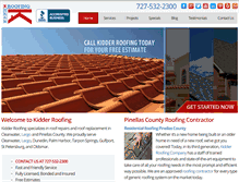 Tablet Screenshot of kidderroofing.com